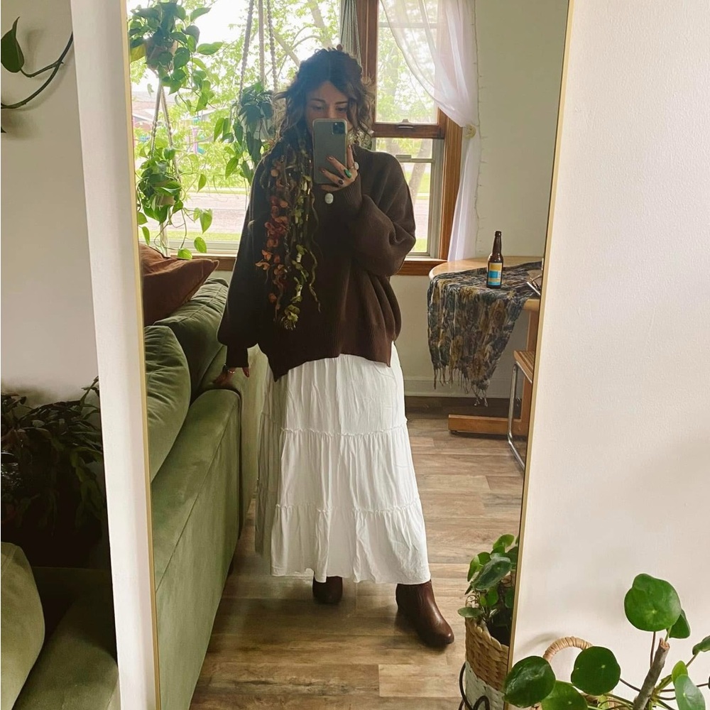 Brandy Melville Izzy Tiered Maxi Skirt